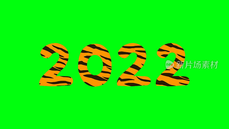 2022标志的老虎颜色
