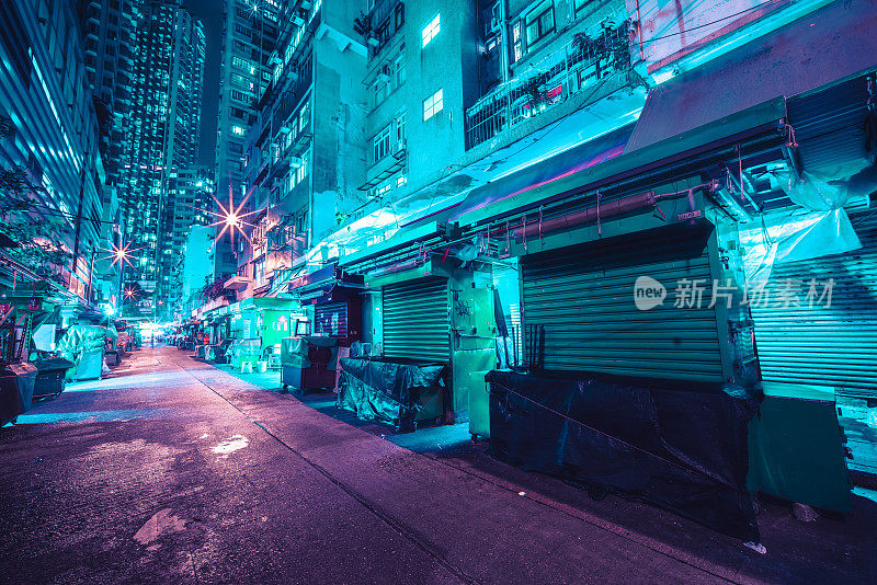 香港湾仔的夜街