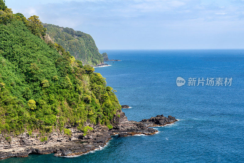 美丽的毛伊岛，夏威夷的海岸线