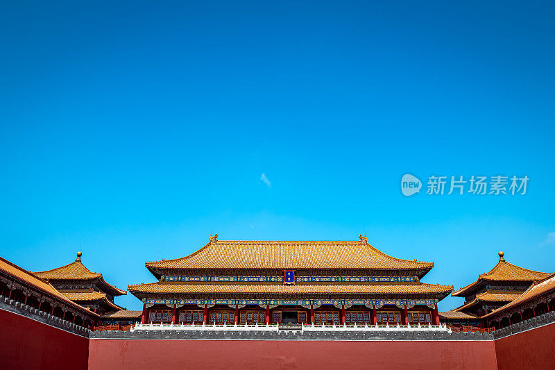 中国北京紫禁城的午门。