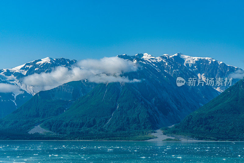 哈伯德冰川景观，阿拉斯加，美国