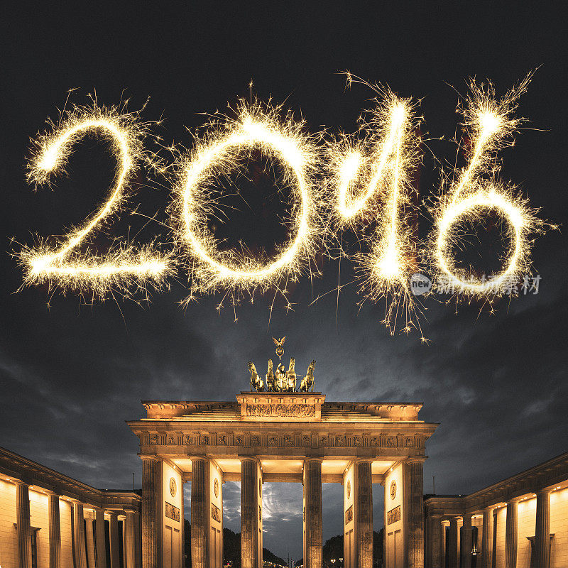 2016年在柏林布兰德堡岩上过新年