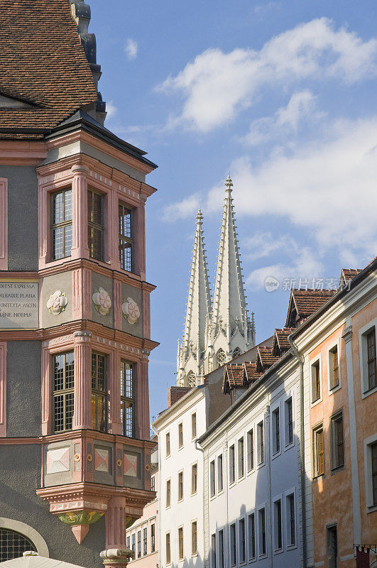 Peterstraße在Görlitz，萨克森，德国