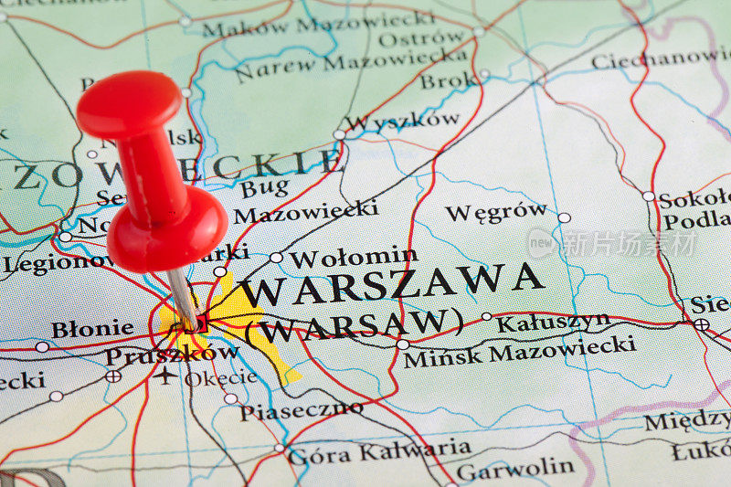 华沙，华沙地图-波兰，欧洲