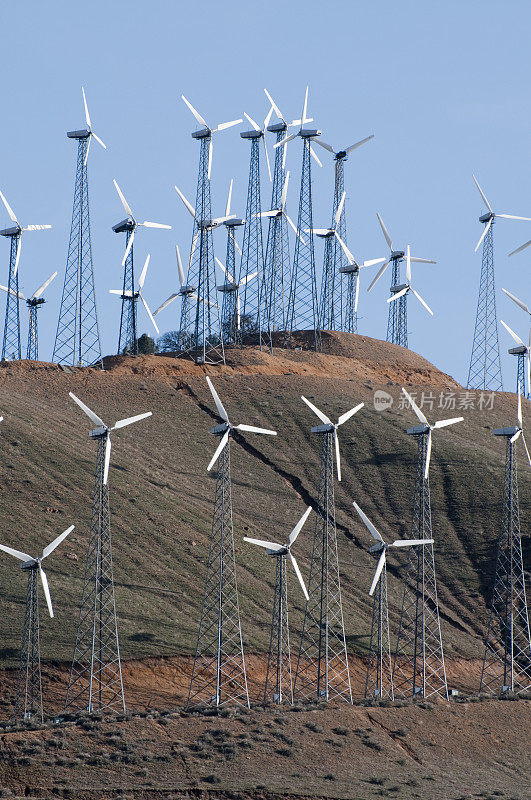 加州的蒂哈查皮，风力涡轮机