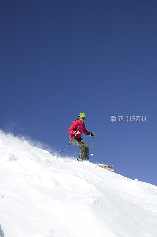 女人滑雪粉