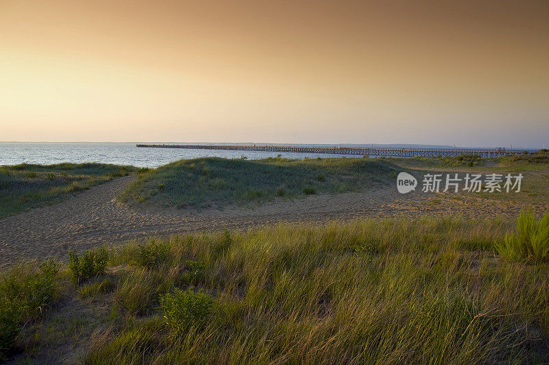 日落时分的泽西海岸