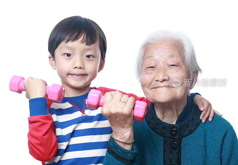 祝奶奶和孙子快乐