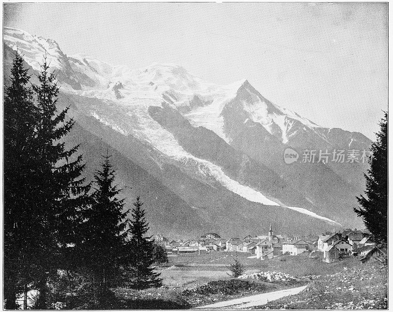 19世纪80年代的瑞士勃朗峰