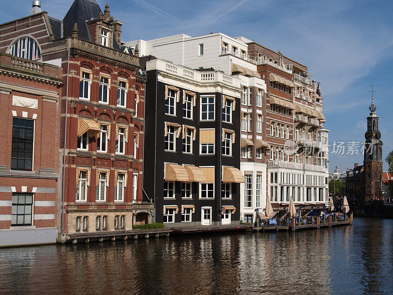 阿姆斯特丹运河沿线的酒店和住宅