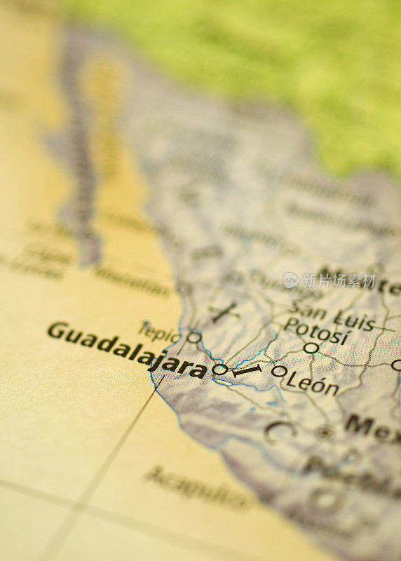 墨西哥瓜达拉哈拉的宏观地图
