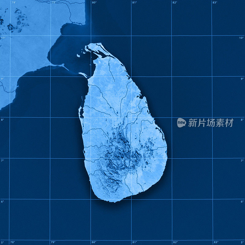 斯里兰卡地形图