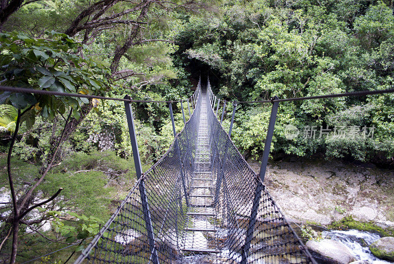 摇摆索桥，阿贝尔塔斯曼国家公园，新西兰