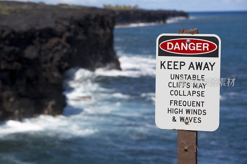 这是夏威夷悬崖不稳定的危险信号