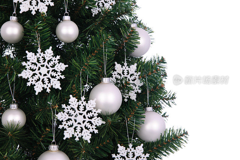 白色圣诞树