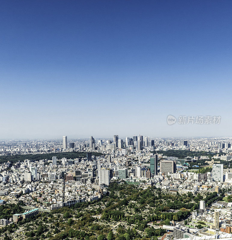 东京新宿鸟瞰图