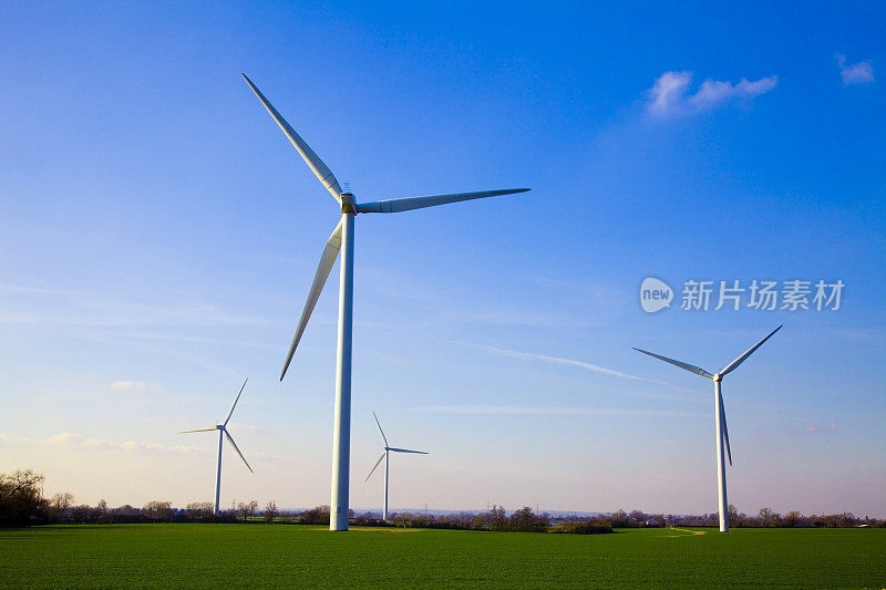 风力涡轮机，可再生能源，