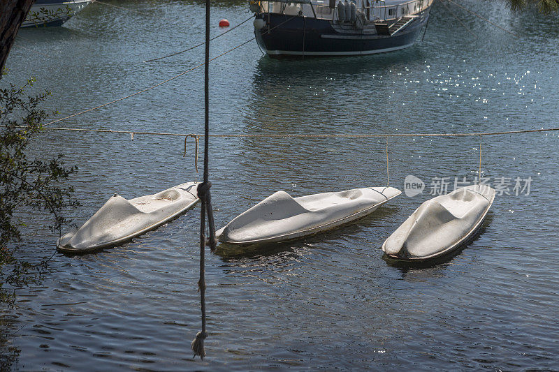 木格拉土耳其的gokova湾bodrum的传统纤维独木舟