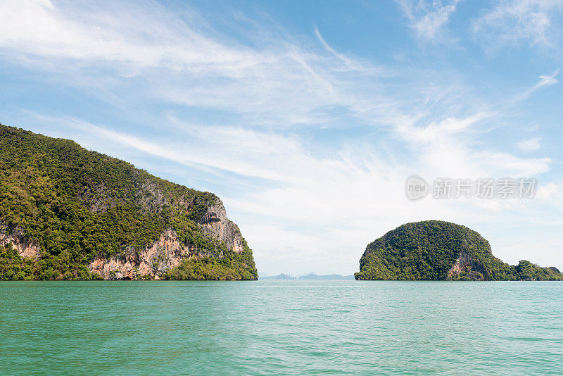 崎岖的喀斯特山区热带香港群岛泰国