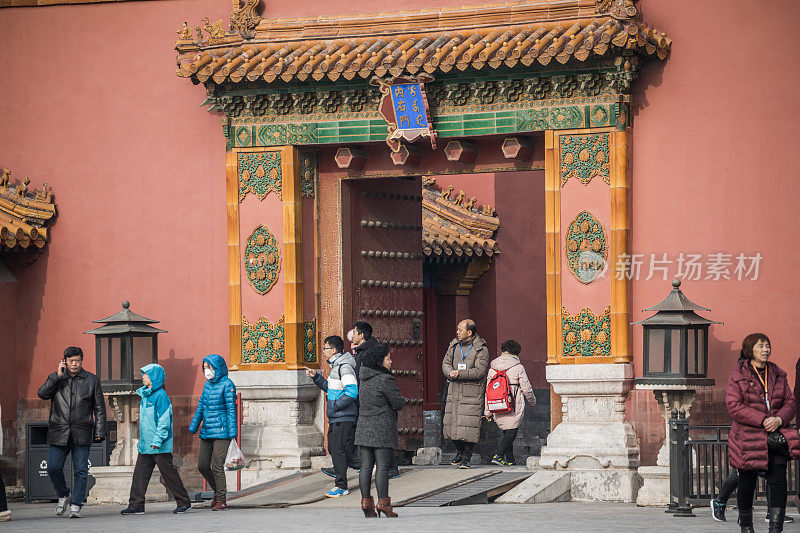 中国北京紫禁城美丽的大门