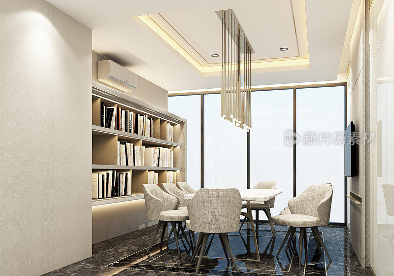 会议室现代豪华风格室内设计3d效果图
