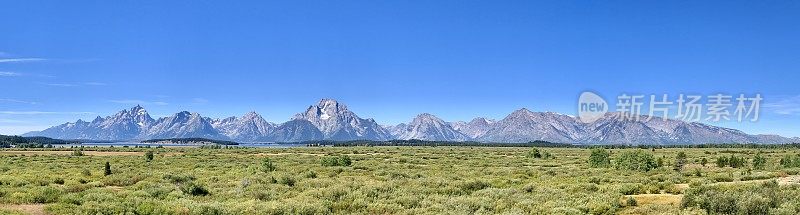 大提顿国家公园在怀俄明州，美国-全景