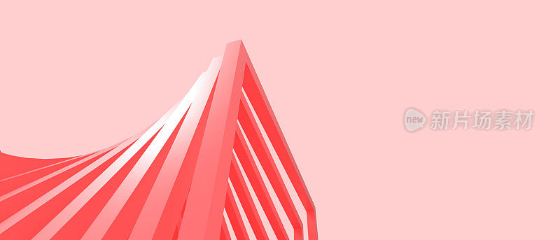 成功和无畏。抽象建筑背景与现代几何结构动态图案设计的红色。复制空间,灵感,website-3d呈现