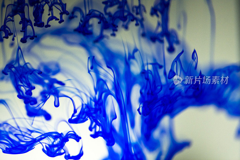 抽象蓝色液体墨水