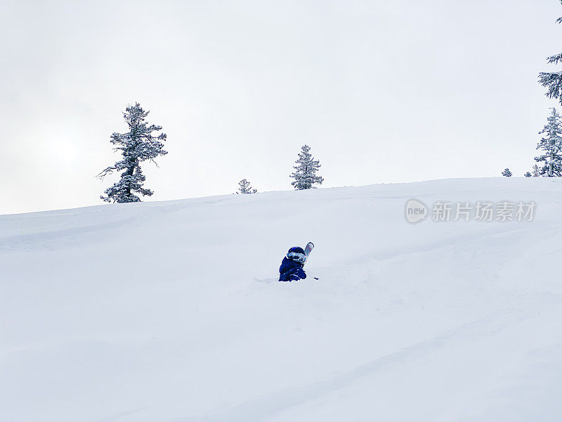 在加利福尼亚的雪地里嬉戏和健康