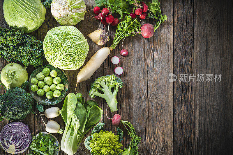 十字花科蔬菜品种如卷心菜，花椰菜，卷心菜，萝卜，羽衣甘蓝，罗马菜，萝卜，芝麻菜