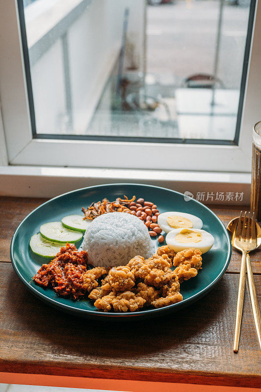 马来西亚香米饭配小菜