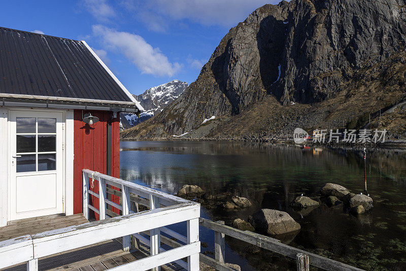 挪威罗弗敦群岛上传统渔民的房子