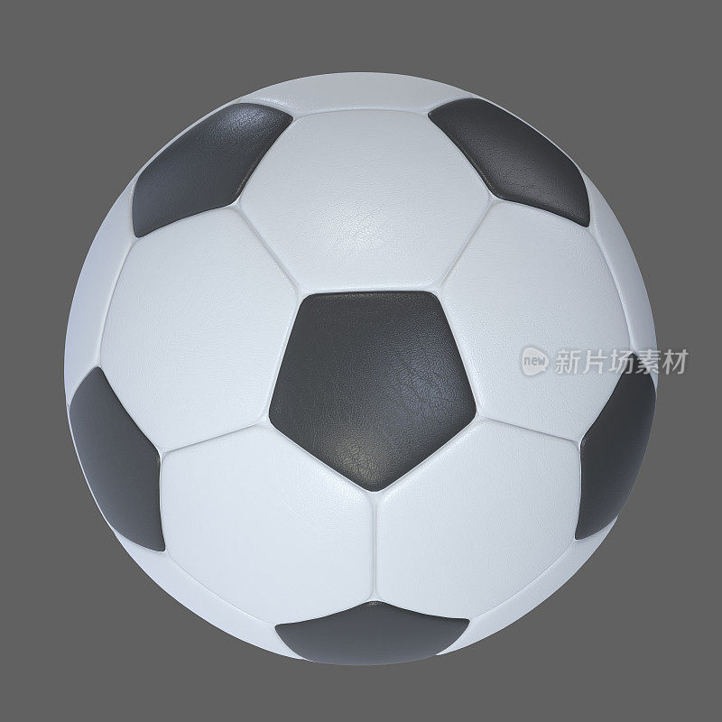 足球白色3d插图