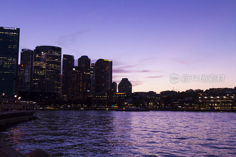 悉尼市中心CBD的日落
