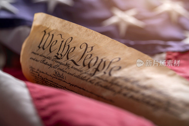 美国国旗和美国宪法-独立日