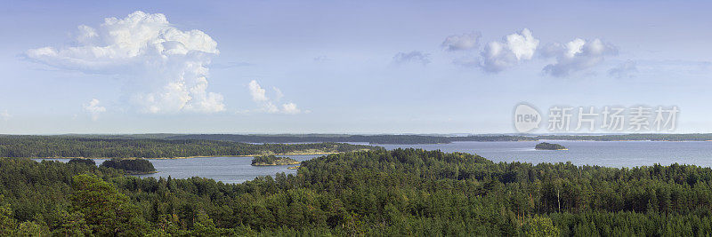 芬兰南部的海岸景观
