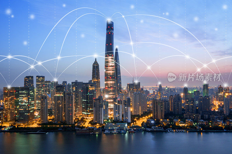 上海天际线-网络连接