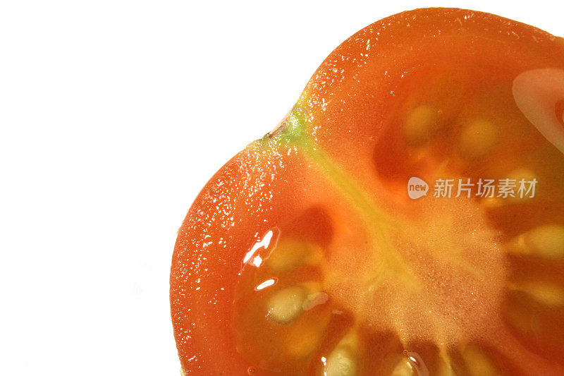 切片樱桃番茄与文字区