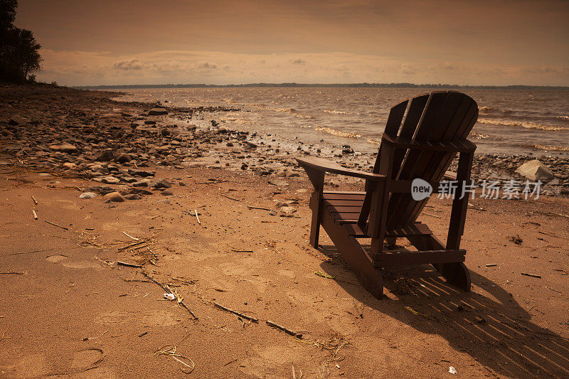 沙滩上的阿迪朗达克椅子