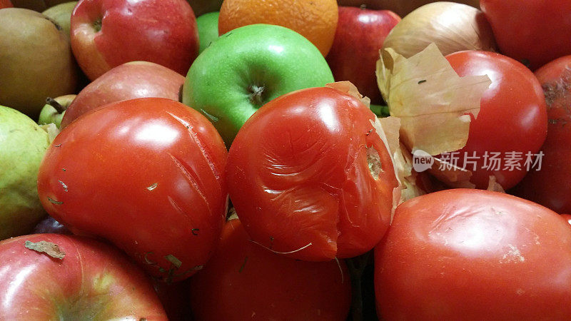采购产品瘀伤的，腐烂的，熟透的水果，西红柿，蔬菜