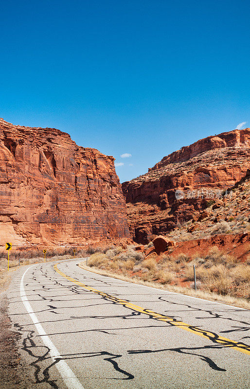 沙漠公路，风景道128，摩押，犹他州，美国