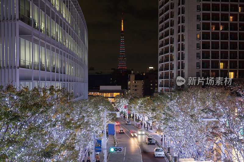 六本木和日本的标志性建筑东京塔