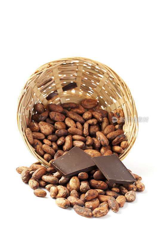 可可豆和巧克力篮