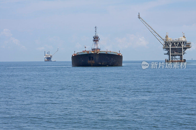 油轮和石油平台