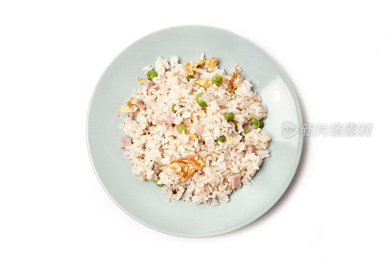 中国米饭配蔬菜和鸡蛋