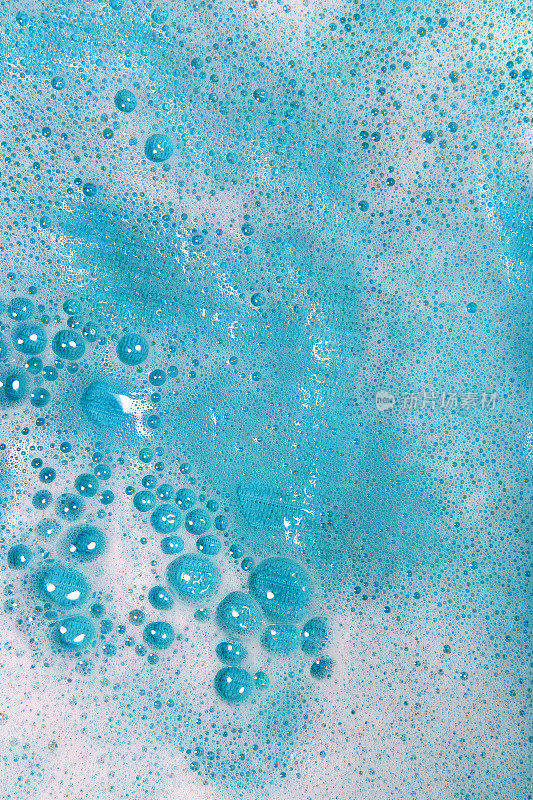 洗碗布上的肥皂泡(蓝色)
