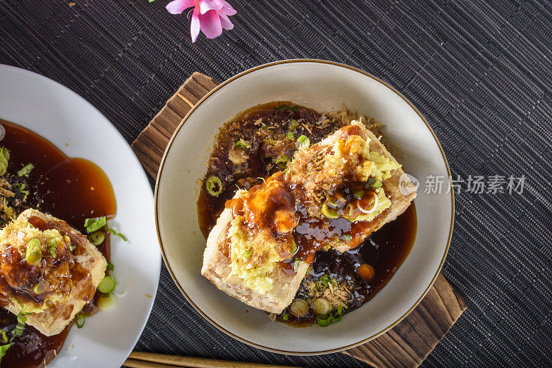 龙田，油炸，豆腐，姜，葱和酱油