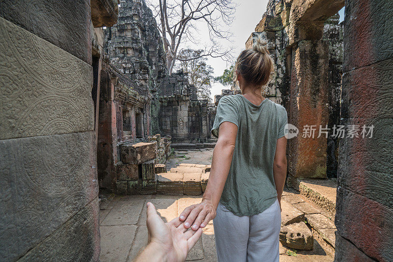 跟着我去概念，女领男友去柬埔寨古庙
