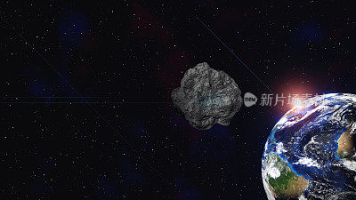 小行星冲向地球