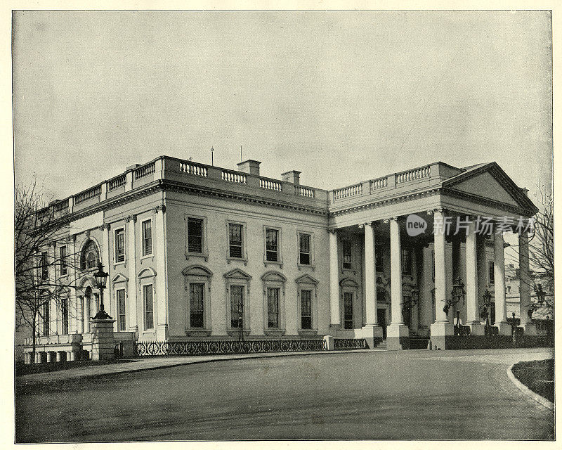 白宫，华盛顿，19世纪